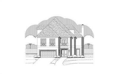 3-Bedroom, 3636 Sq Ft French Home Plan - 156-1646 - Main Exterior