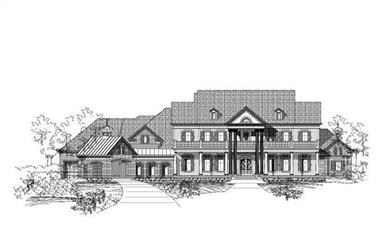 5-Bedroom, 8903 Sq Ft Colonial Home Plan - 156-1659 - Main Exterior
