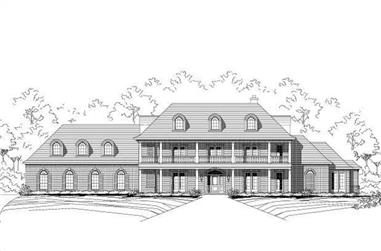 5-Bedroom, 6355 Sq Ft Colonial House Plan - 156-1665 - Front Exterior