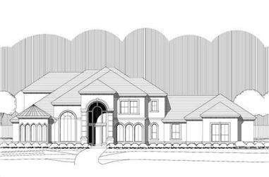 3-Bedroom, 4505 Sq Ft Contemporary House Plan - 156-1666 - Front Exterior