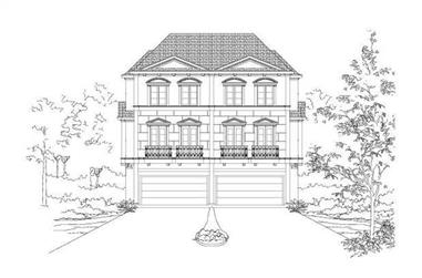 3-Bedroom, 3777 Sq Ft Multi-Unit House Plan - 156-1672 - Front Exterior