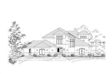 3-Bedroom, 3870 Sq Ft Contemporary House Plan - 156-1706 - Front Exterior