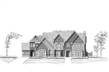 5-Bedroom, 8469 Sq Ft French House Plan - 156-1720 - Front Exterior