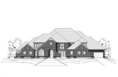 5-Bedroom, 6931 Sq Ft Luxury House Plan - 156-1729 - Front Exterior