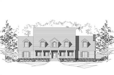 6-Bedroom, 6775 Sq Ft Colonial Home Plan - 156-1734 - Main Exterior