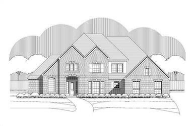 5-Bedroom, 4652 Sq Ft Luxury House Plan - 156-1736 - Front Exterior