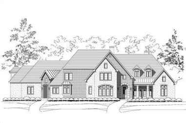 4-Bedroom, 6358 Sq Ft Luxury House Plan - 156-1737 - Front Exterior