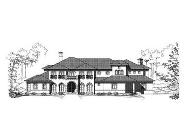 6-Bedroom, 8434 Sq Ft Luxury House Plan - 156-1752 - Front Exterior