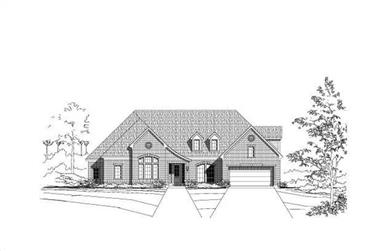 4-Bedroom, 3801 Sq Ft Luxury House Plan - 156-1753 - Front Exterior