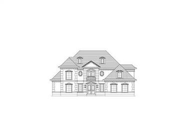 4-Bedroom, 4380 Sq Ft French Home Plan - 156-1777 - Main Exterior