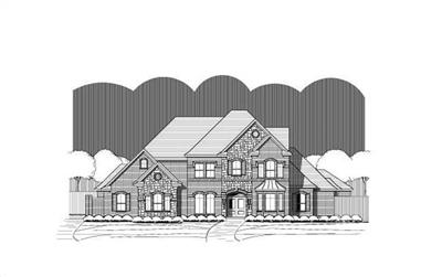 5-Bedroom, 4691 Sq Ft Country House Plan - 156-1793 - Front Exterior