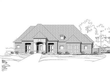 4-Bedroom, 4222 Sq Ft Luxury House Plan - 156-1797 - Front Exterior
