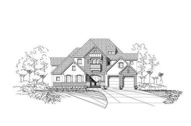 4-Bedroom, 4332 Sq Ft Country Home Plan - 156-1800 - Main Exterior
