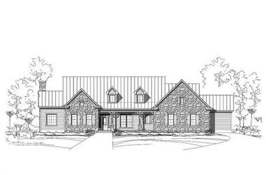 4-Bedroom, 3716 Sq Ft Country House Plan - 156-1807 - Front Exterior