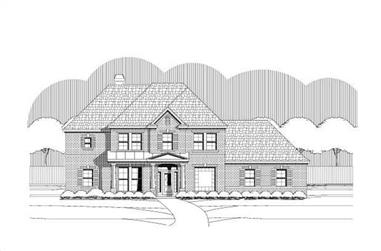 4-Bedroom, 3430 Sq Ft Luxury House Plan - 156-1815 - Front Exterior