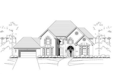 5-Bedroom, 4233 Sq Ft Luxury House Plan - 156-1824 - Front Exterior