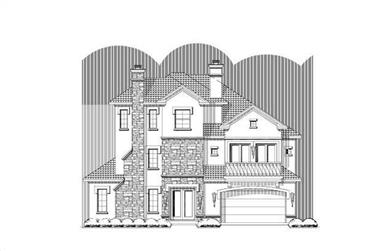 3-Bedroom, 3845 Sq Ft Luxury House Plan - 156-1844 - Front Exterior