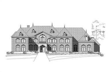 5-Bedroom, 9765 Sq Ft French House Plan - 156-1846 - Front Exterior