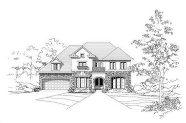 2-Bedroom, 3725 Sq Ft Country House Plan - 156-1847 - Front Exterior