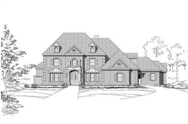 4-Bedroom, 5898 Sq Ft Luxury House Plan - 156-1850 - Front Exterior