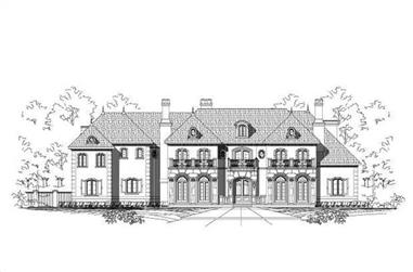 7-Bedroom, 10754 Sq Ft French House Plan - 156-1851 - Front Exterior
