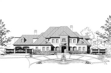 5-Bedroom, 7053 Sq Ft Country Home Plan - 156-1854 - Main Exterior