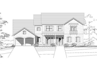4-Bedroom, 3820 Sq Ft Country House Plan - 156-1863 - Front Exterior