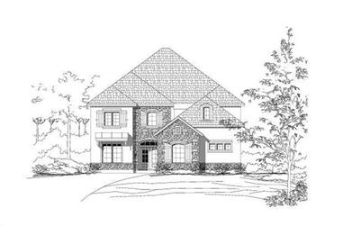 4-Bedroom, 3944 Sq Ft Country House Plan - 156-1869 - Front Exterior