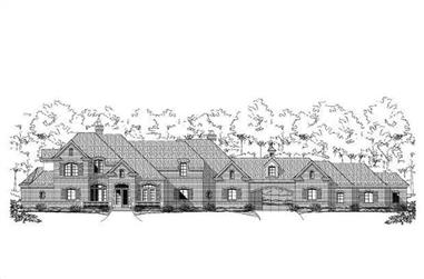 5-Bedroom, 5383 Sq Ft Country House Plan - 156-1878 - Front Exterior
