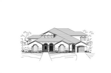 4-Bedroom, 4965 Sq Ft Luxury House Plan - 156-1890 - Front Exterior