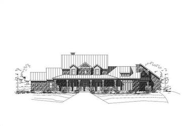 4-Bedroom, 5609 Sq Ft Country House Plan - 156-1895 - Front Exterior