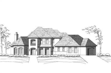 4-Bedroom, 4552 Sq Ft Luxury House Plan - 156-1914 - Front Exterior