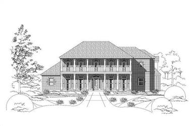 4-Bedroom, 3840 Sq Ft Country House Plan - 156-1918 - Front Exterior