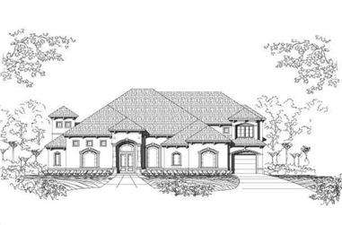 4-Bedroom, 5212 Sq Ft Luxury House Plan - 156-1921 - Front Exterior