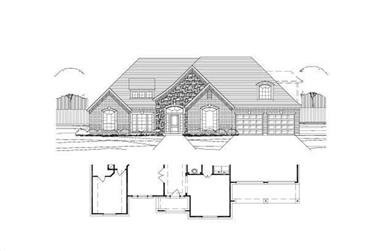 4-Bedroom, 2953 Sq Ft Country House Plan - 156-1941 - Front Exterior