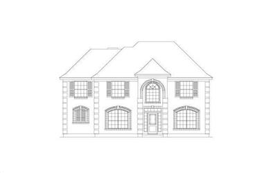 4-Bedroom, 2672 Sq Ft Traditional House Plan - 156-1950 - Front Exterior