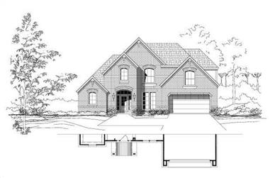 4-Bedroom, 2932 Sq Ft Traditional House Plan - 156-1958 - Front Exterior