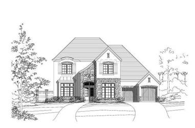 4-Bedroom, 3851 Sq Ft Country House Plan - 156-1967 - Front Exterior