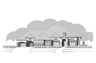 4-Bedroom, 3818 Sq Ft Country House Plan - 156-1989 - Front Exterior