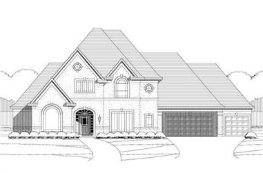 4-Bedroom, 4096 Sq Ft French Home Plan - 156-1997 - Main Exterior