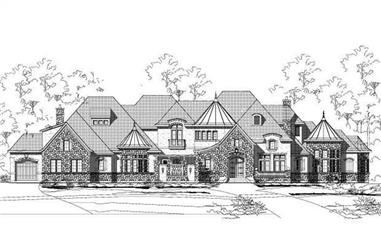 5-Bedroom, 9120 Sq Ft Country House Plan - 156-2003 - Front Exterior