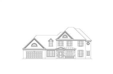 5-Bedroom, 3593 Sq Ft Country House Plan - 156-2006 - Front Exterior