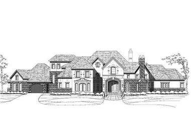 4-Bedroom, 5494 Sq Ft Country House Plan - 156-2009 - Front Exterior