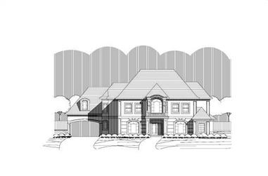 4-Bedroom, 5016 Sq Ft Luxury House Plan - 156-2010 - Front Exterior