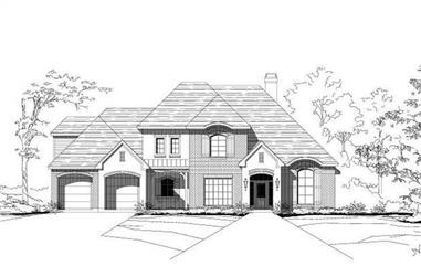 4-Bedroom, 3447 Sq Ft Luxury House Plan - 156-2012 - Front Exterior