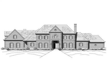 4-Bedroom, 7732 Sq Ft Luxury House Plan - 156-2045 - Front Exterior