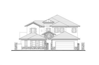 4-Bedroom, 3888 Sq Ft Tuscan House Plan - 156-2054 - Front Exterior