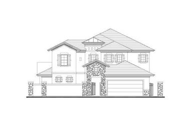 3-Bedroom, 3526 Sq Ft Tuscan House Plan - 156-2055 - Front Exterior