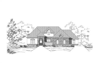 4-Bedroom, 4271 Sq Ft Spanish House Plan - 156-2061 - Front Exterior