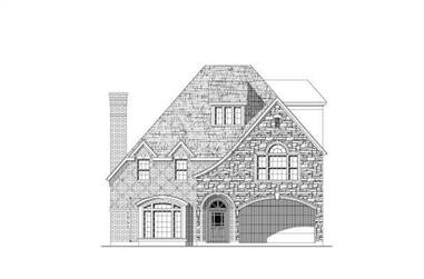 3-Bedroom, 3989 Sq Ft French Home Plan - 156-2072 - Main Exterior